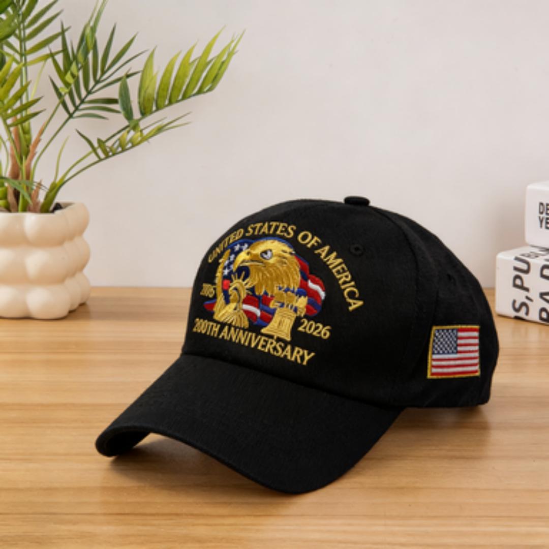 YIRAN Dayang hat VS 250ste Verjaardag Baseballpet 1776 - Geborduurde Adelaar Amerikaanse Vlag Verstelbare Papa Pet Voor Mannen Vrouwen Patriotisch Buiten Adjustable