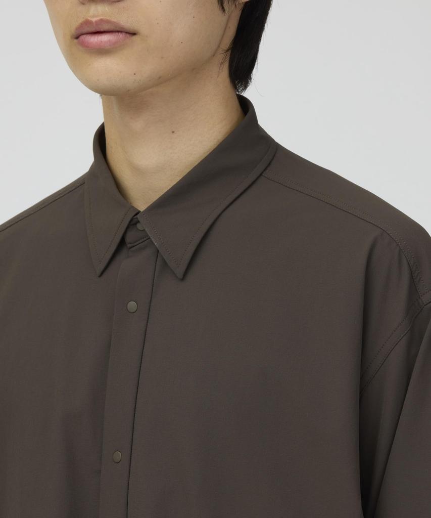 Snow Peak Stretch Dark Size S Water-Repellent Shirt, Brown