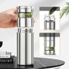 FANJANE 400ml Thermos Bottle Insulated Cup for Men Women Office Business 316 Stainless Steel Portable Tea Water Separation Cup