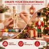 18Cm Unfinished Wooden Nutcracker Blank Soldier Doll With Paint Brush Pigment Diy Painting Craft For Christmas Home Decoration