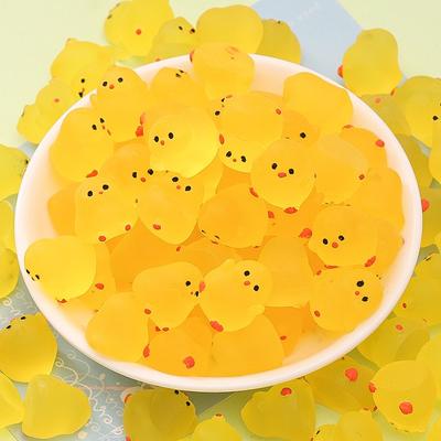 Mini Fluorescence Chicken Moss Toy Crafts Microlandscape Miniature Chick Figurines Children Gift Home Decor Accessories