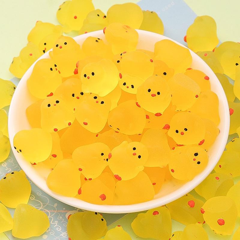 Mini Fluorescence Chicken Moss Toy Crafts Microlandscape Miniature Chick Figurines Children Gift Home Decor Accessories
