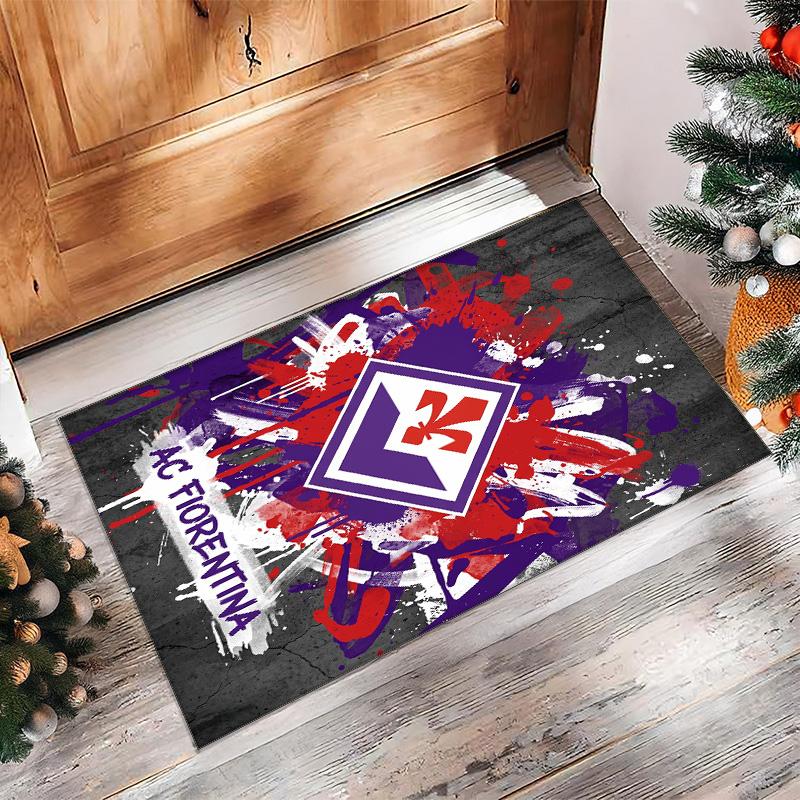 Fiorentina FC Soccer Football Pattern Soft Area Rug Non Slip Indoor Floor Carpet Sports Decor Mat for Bedroom