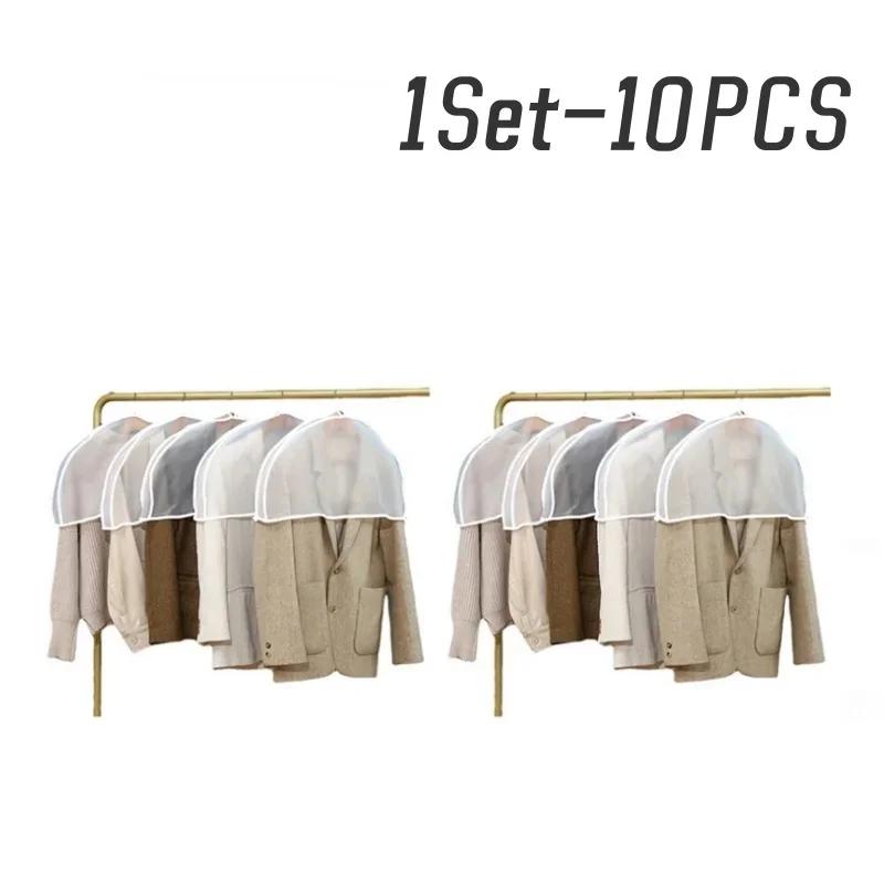 Translucent Shoulder Covers Garment Shoulder Covers Clothes Dust Cover Hanger Bags Protective Clothes Shoulder Covers for Suit