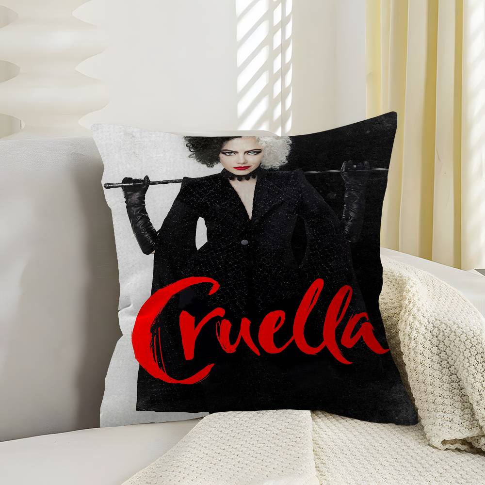 Movie C-Cruella Pillow Cover Design Cushion Cover Decor Holiday Decorati