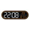 Digital LED Wall Clock Two Sets of Alarms Temperature Date Week Display Timing Function Electronic Clock for Bedroom Decoration
