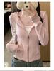 Women S Hooded Zip Up Cardigan Slim Fit Long Sleeve Outerwear