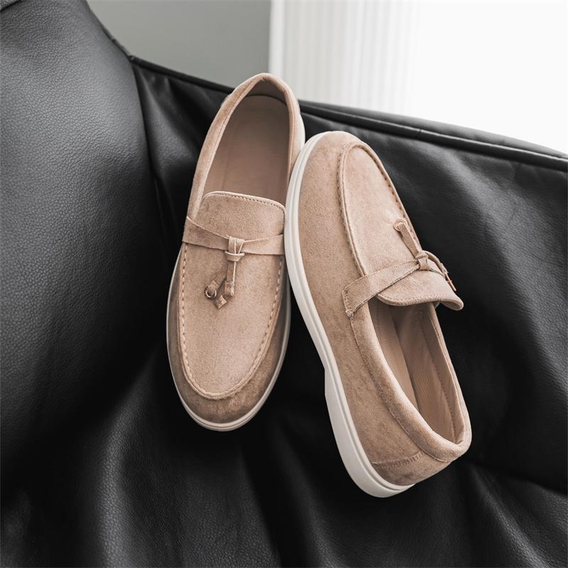 Fashion Summer Men's Loafers Casual Shoes Handmade Leather Moccasins Breathable Slip on Flats Boat Shoes Italian Mens Driving Footwear