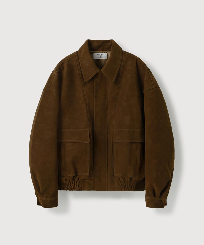 Mood Inside Noble Hide Suede Leather Jacket_Brown