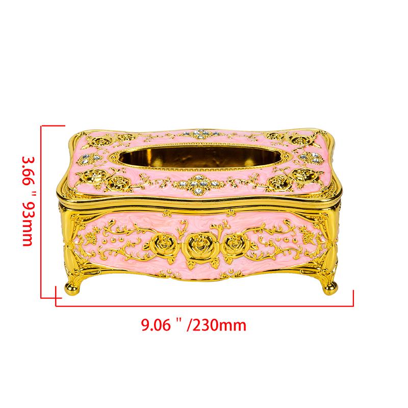 Elegant Tissue Box Cover Chic Napkins Case Holder Hotel Home Desktop Organizer