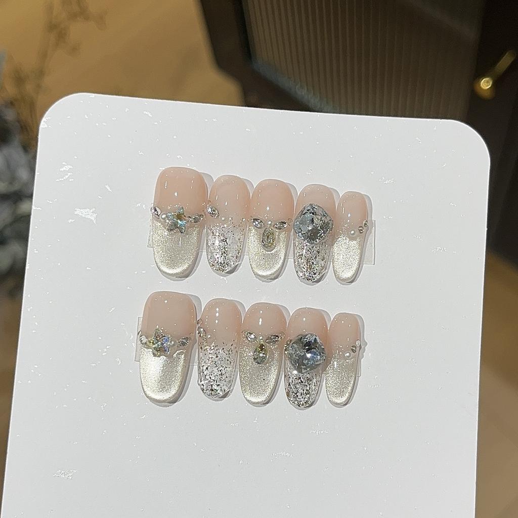 Luna Apune și Galaxia Scânteiază Lumină Albă Culoare Șampanie Ochi de Pisică Sclipici Strălucitori Diamant K9 Temperament Poartă Armură