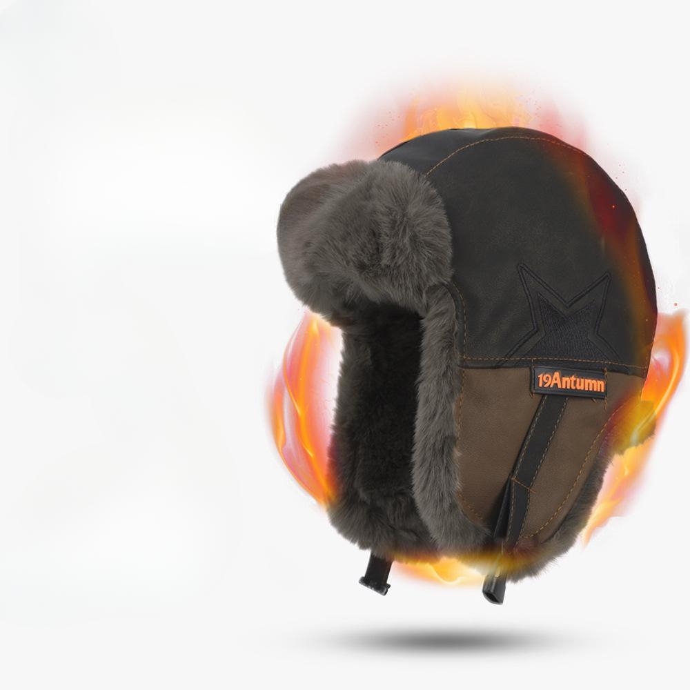 Lei Feng Hat Men and Women Winter Plus Velvet Thickened Warm Cycling Ear Protection Hat Northeast Outdoor Windproof Ski Pilot Hat