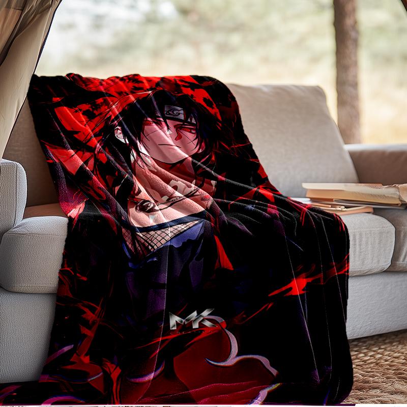 Dark Anime ninja Character Blanket Lightweight Ideal Bedding Blanket Perfect for Travel, Camping, Living Rooms, Offices, Sofas, Fan Christmas gift