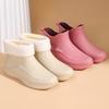 Winter Velvet Sports Version Short Rain Shoes Women's Fashion Outer Wear Men's Non-slip Rubber Shoes Fishing Men's Warm Shoes