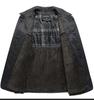 Men's Plus Velvet Turn-Down Collar Jacket for Middle-Aged and Elderly - Thick Autumn/Winter Business Coat