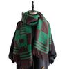 Imitation Cashmere Plaid Bear Scarf Women's Winter Warm Versatile Thickened Scarf New Shawl