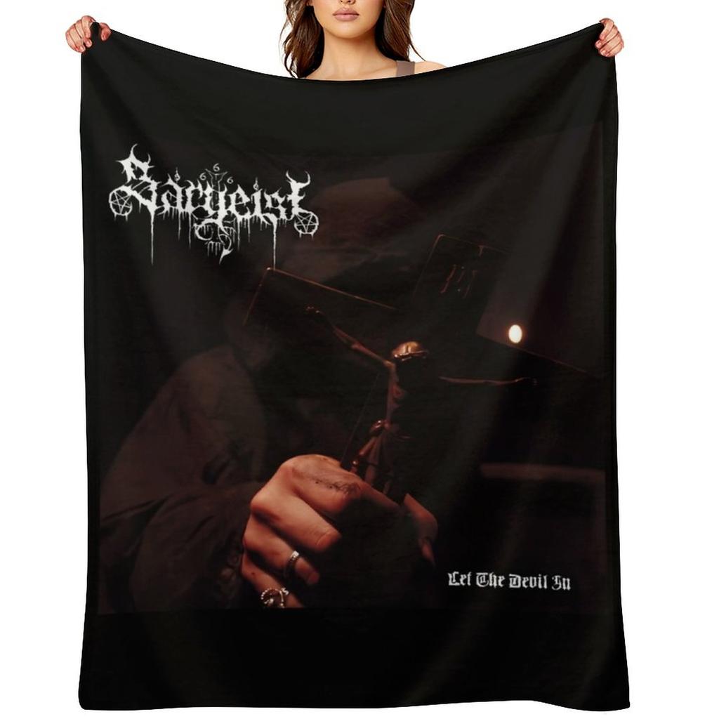 Sargeist black metal band Throw Blanket Decoratives halloween Warm Tourist Blankets