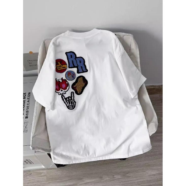 Summer Short Sleeve t T-shirt Men's English Graffiti Letter Printing Stylish T-shirt Cotton Fashion Brand Top