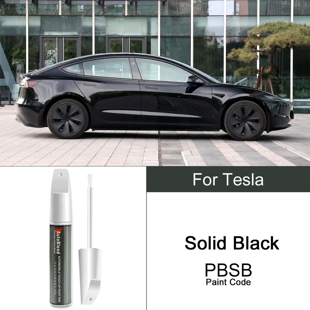For Tesla Model 3 Y X S Car Scratch Removal and Touch-up Pen Wheel Hub Paint Repair Pen Clear Coat Stealth Gray Solid Black