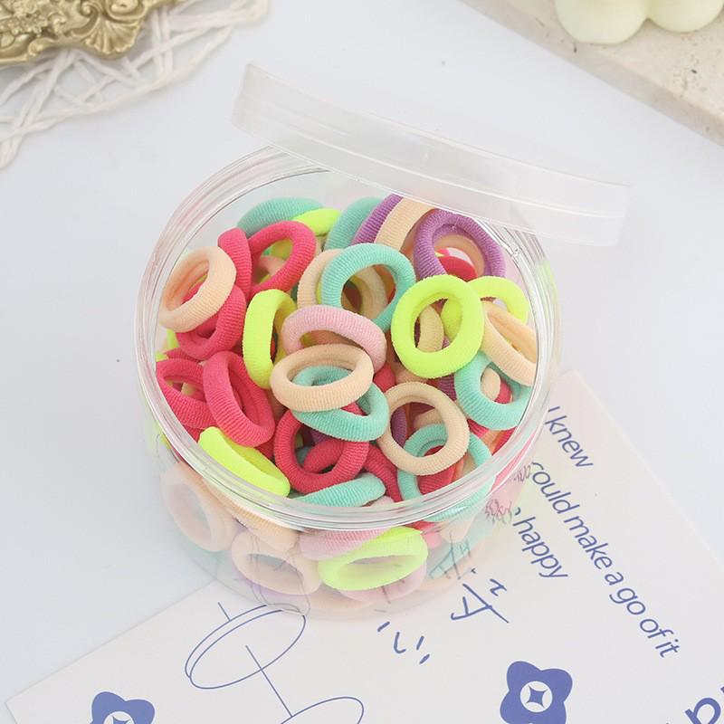 Cute Candy Color Hair Ties for Girls - Non-Damaging Rubber Bands & Towel Rings