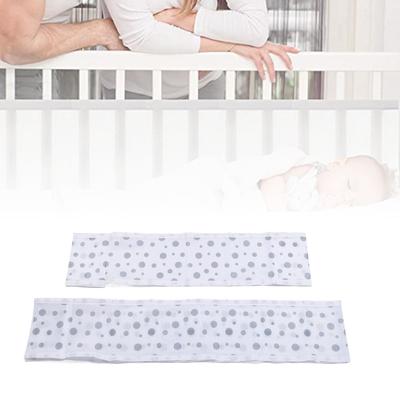 2 Piece Crib Breathable Mesh Liner for Full Size Cribs Dots Pattern Prevent Falling Baby Crib Bumper Mesh