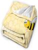 Happy Bumble Bees Yellow Throw Blanket UltraSoft Cozy Microfleece for Bed Sofa  Travel  Suitable for All Seasons x Inch