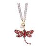 Yousheng Rhinestone Dragonfly Car Hanging Ornament Bling Rearview Mirror Pendant for Vehicle Sparkling Interior Decoration for Women