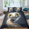 3D Tiger Rabbit Snake Pig Snail Unicorn Chick Fish Doona Duvet Quilt Cover Set