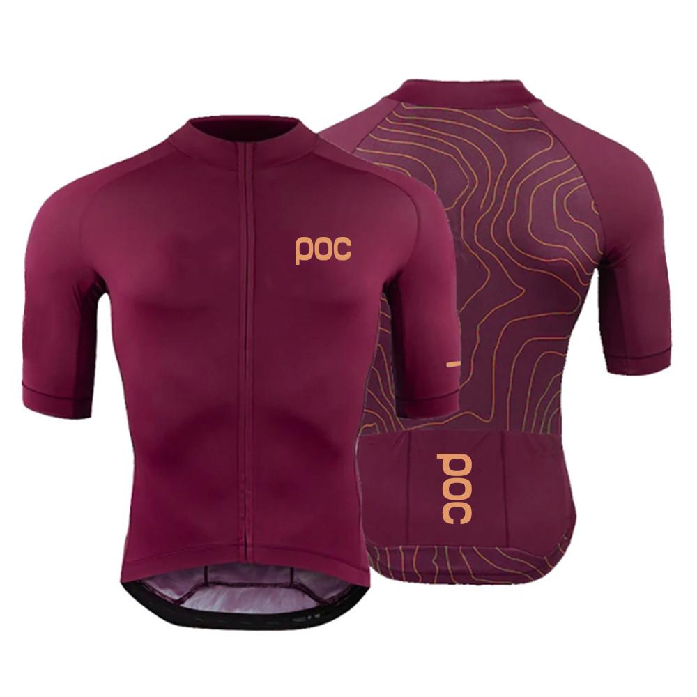 POWERBAND POC Fashion Cycling Jersey Anti-UV Men Women Bicycle Cycling Clothing 2024 Summer Bike Jersey Short Sleeve Quick-dry Cycling Shirts