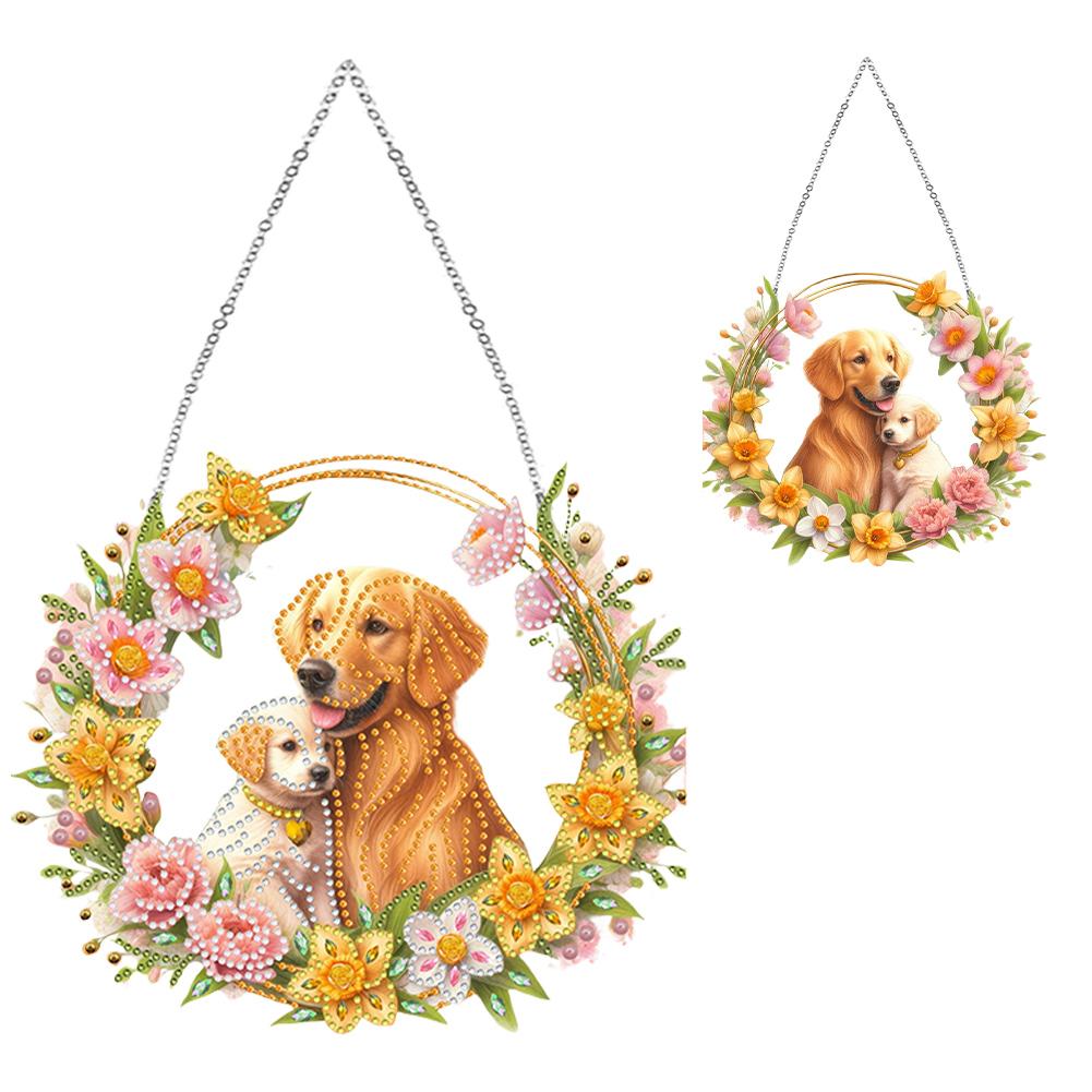 5D DIY Diamond Painting Pendant Dolphin Elephant Fox Wolf Cat Tiger Double Sided Special Shape DIY Diamond Art Pendant Kit