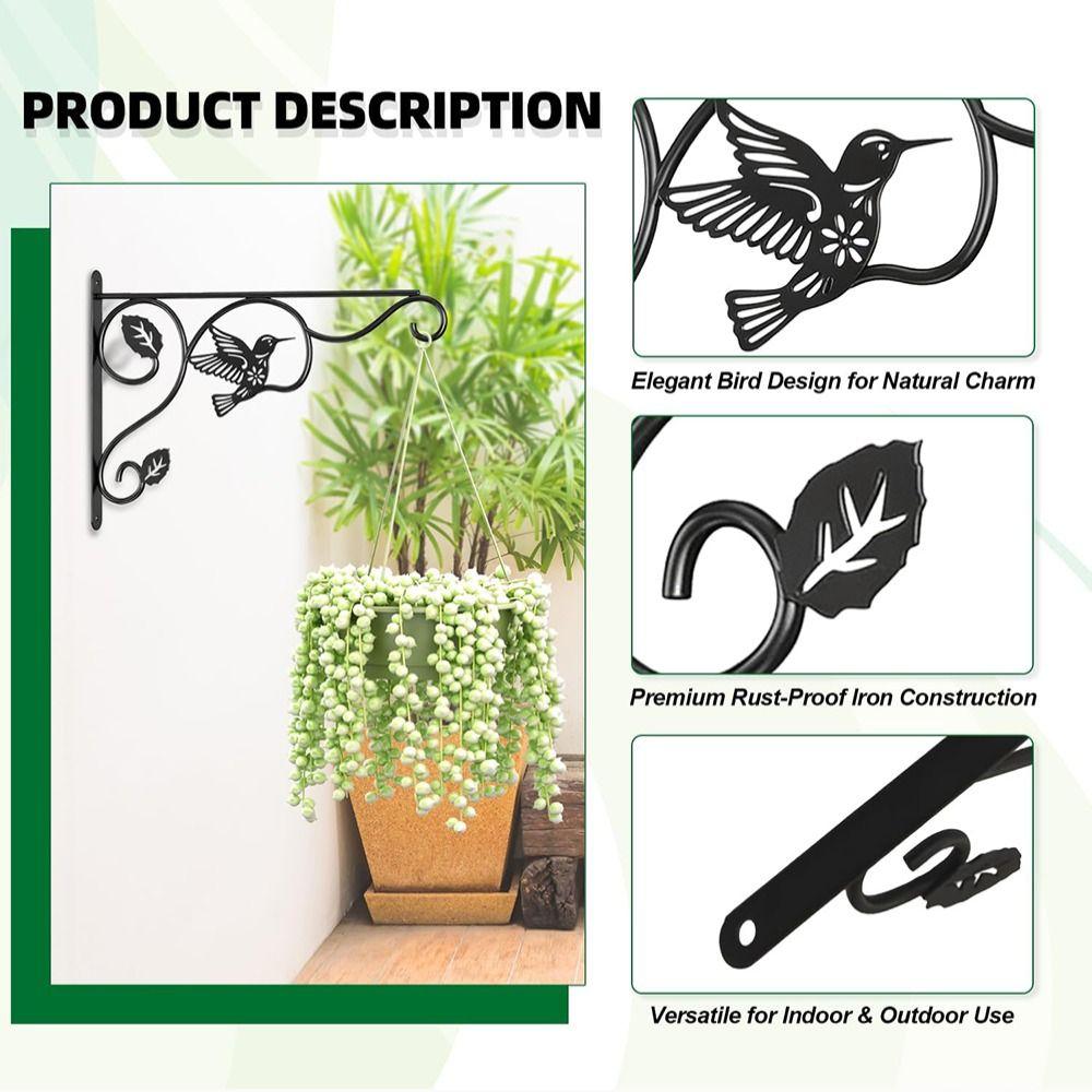 12 Inch Flower Pot Bracket Heavy Duty Hanging Bracket Planter Hanger  Indoor Outdoor
