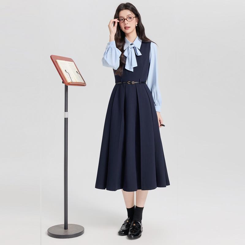 Women's Academy Style Petite Vest Dress for Formal Occasions and Teacher Interviews