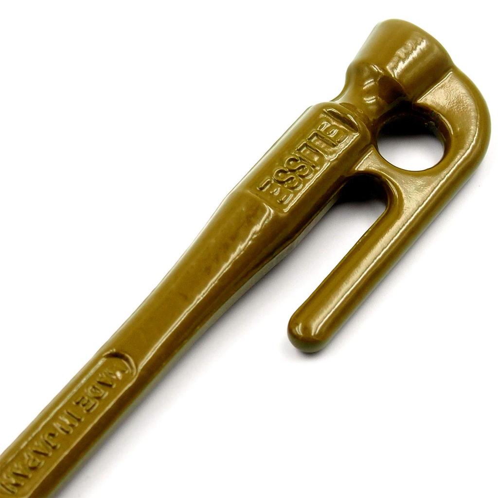 ELLISSE Forged Tent Pegs, ELLISSE Stakes, 18cm, Set of 8, Powder Coated, MADE IN JAPAN (Olive)