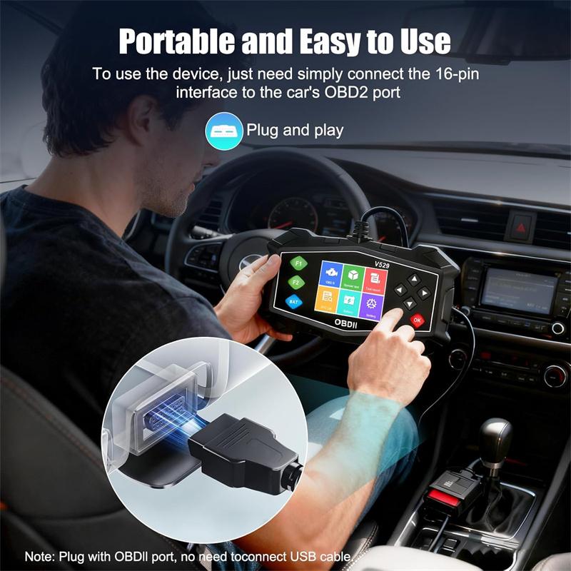 Car 2 Diagnostic Tools Fault Code Clear Auto Ii Battery Tester Code Reader Check Engine System Read Vehicle Information