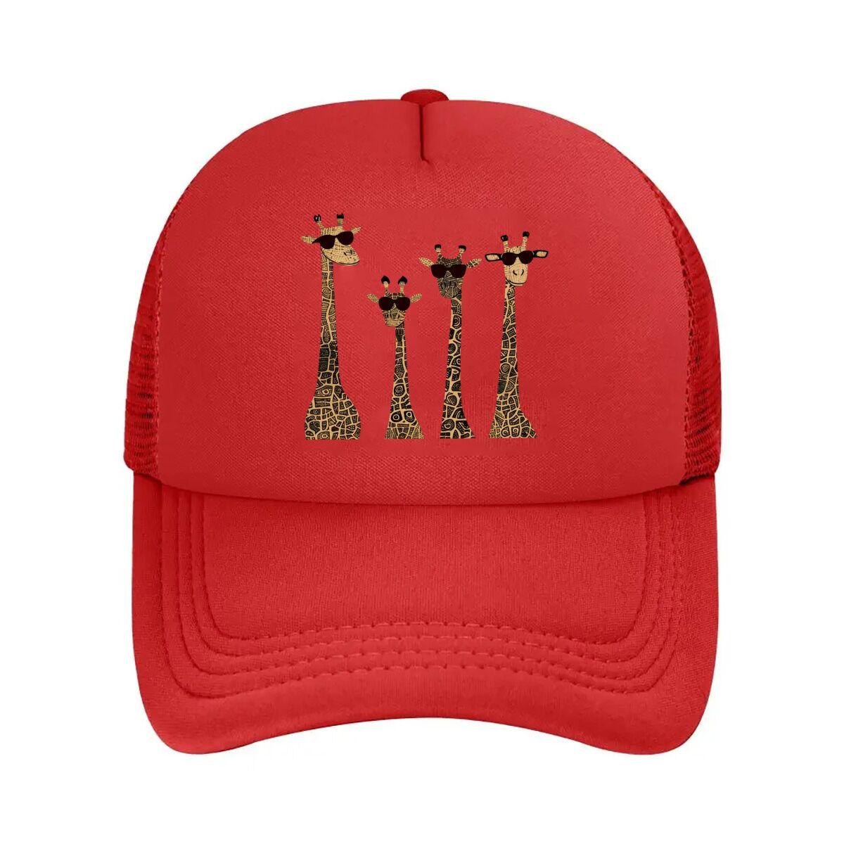 Giraffe Sunglasses Casual  Mesh Baseball Cap Hip Hop Adjustable