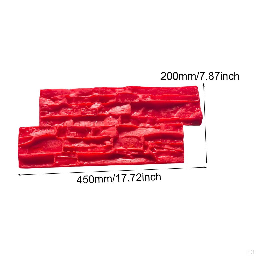 Concrete Stamps Mat Stamp Stone Tile Texture Polyurethane Red Reusable Floor for Patios