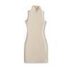 Women's Sleeveless Bodycon Dress: Retro, Mature Style, Stretchy, Slim-Fit, High-Neck, Sexy Short Skirt