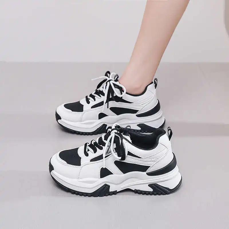 Fashion Thick Sole Spring Boots High Sneakers Luxury Brand Ladies Shoes High Sneakers Woman Sport Loafers Pretty Sneacker Different