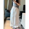 Kumikumi Stylish Minimalist Pure Color High Waist Casual Pants Women's Autumn Loose Slimming and All-Matching Matchet Pants Pants