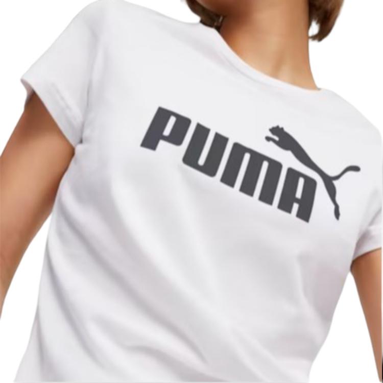 Puma Essentials Logo Tee Women Tops White 586295-02