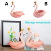 1Pcs Kreative Harz Handwerk Veranda Hause Lagerung Ornamente Flamingo Dekoration Lagerung Box