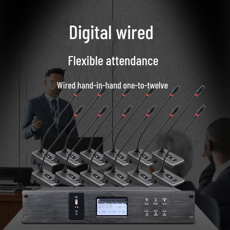 Runpu Wired Hand-in-Hand Digital Conference Microphone System (CN version)
