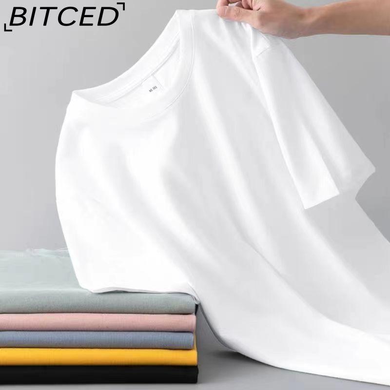 BITCED Bavlněné tričko s krátkým rukávem Pánská móda Košile s volným polovičním rukávem Košile s potiskem