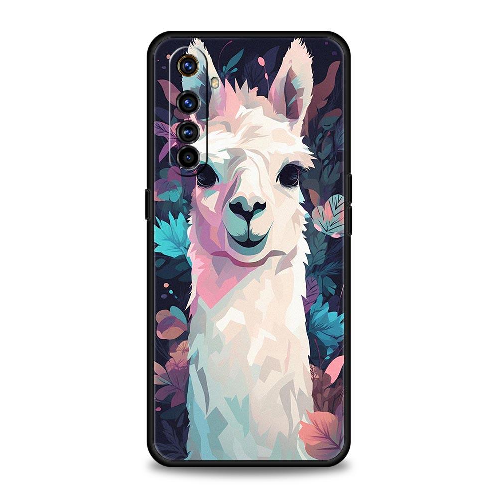 Kawaii Alpaca lovely Phone Case For Realme 12 11 10 9 8 5G 7 6 GT5 GT3 GT2 Pro Plus C21 C11 C25 C35 GT Neo 2 3 3T 5 Soft Cover
