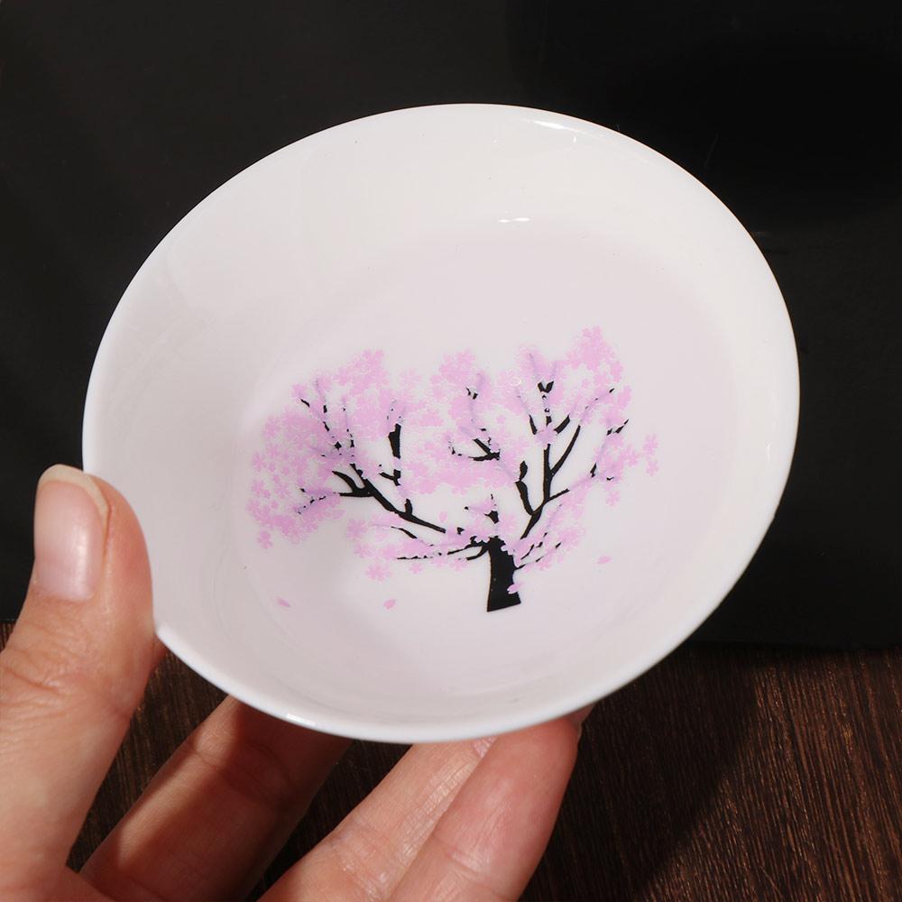 Creative Magic Sakura Cup Unique Flower Change Bowl Gift Color Changing Teacup Milk Tea