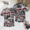 T-shirt Imprimé 3D Groupe Rock Motley Crue Hommes Femmes Mode Hip Hop Décontracté Manches Courtes Hauts T-shirts Vêtements Hommes T-shirt Enfant