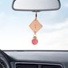 Rearview Mirror Pendant Leather Car Feng Shui Blessing Dangle Ornament for Car Interior Decoration