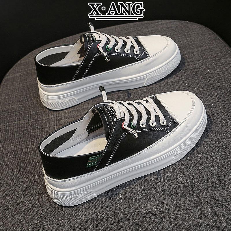 Leather Lightweight Soft-soled Little White Shoes Women's Shoes Spring New Breathable Casual Lazy Single Shoes Sports Board Shoes