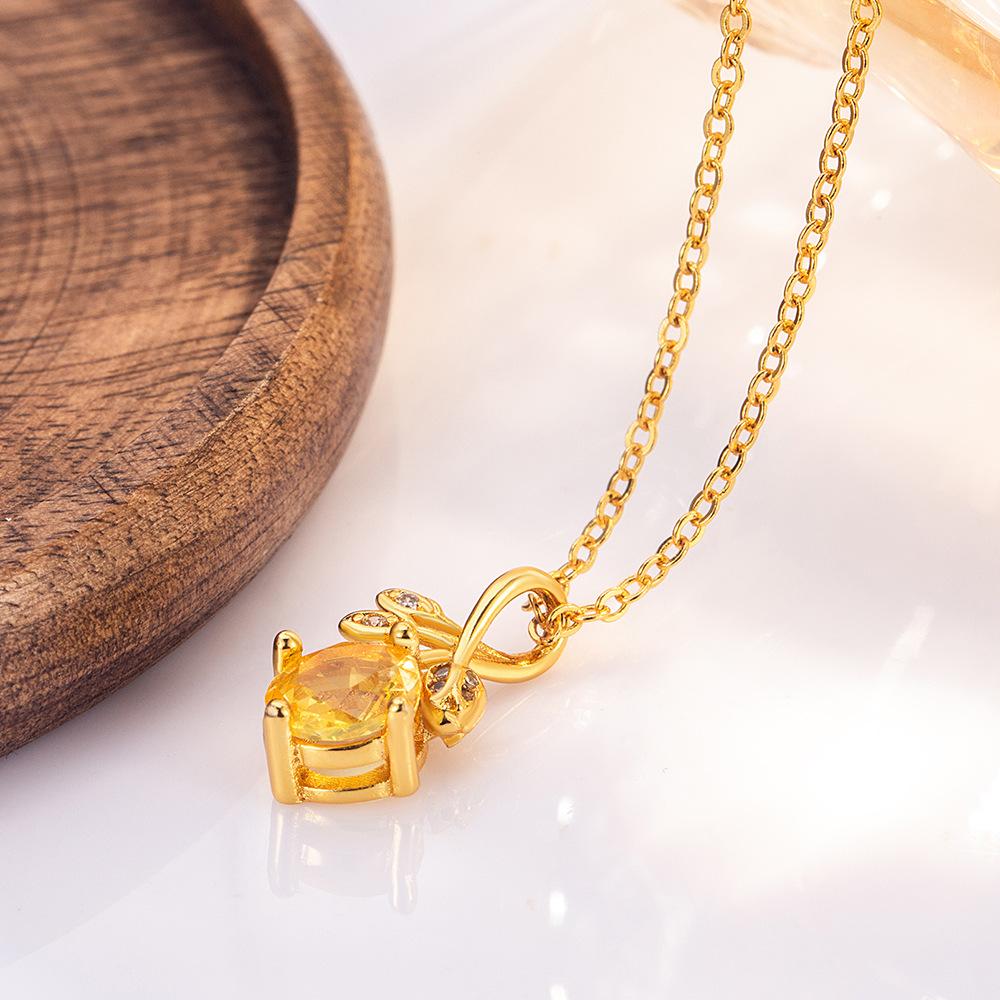 1PC new lucky leaf fashion chain, Korean niche design exquisite neck chain