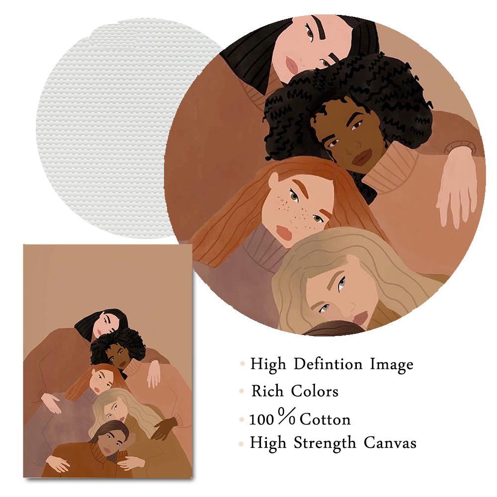 Boho Women Empowerment Wall Art Canvas Painting Female Posters And Print Black Cat with Girl Wall Pictures For Living Room Decor